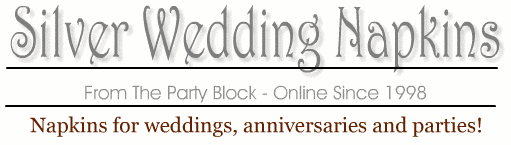 Silver Wedding Napkins