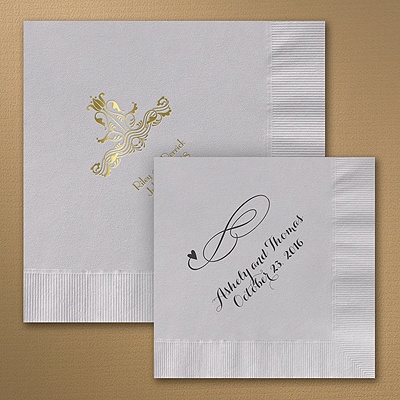Silver Wedding Napkins